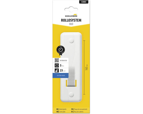 Schellenberg Rollosystem Duo Abdeckplatte fuer Rolladen Gurtfuehrung 160 Millimeter