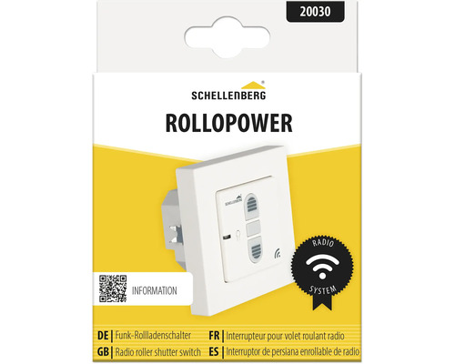 Schellenberg Funk Rollladenschalter Rollopower für die Steuerung von Rollläden in der Originalverpackung.