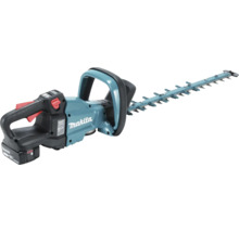Makita Akku-Heckenschere mit 18 Volt Akku und langem Schneidmesser für den Garten.