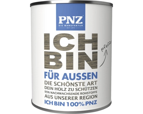 PNZ Holzschutz für den Außenbereich in Farbe Pfeffer in einer Dose