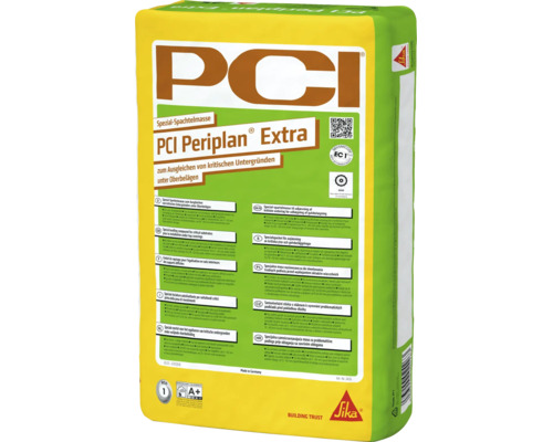PCI Periplan Extra Spezialspachtelmasse 25 kg Sack zum Ausgleichen von kritischen Untergründen für Innenbereiche, faserverstärkt.