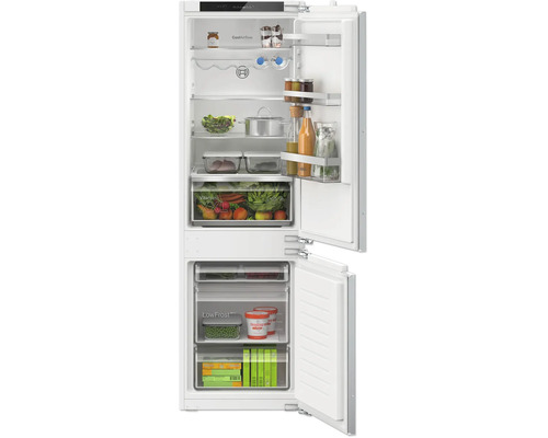 Bosch Einbau Kühl Gefrierkombination mit CoolAirflow, VitaFresh XXL Frischesystem und LowFrost Technologie für organisierte Lagerung.