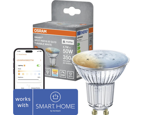 LEDVANCE Osram Smart Plus LED Reflektorlampe PAR16 GU10 mit steuerbarer Farbtemperatur und Smart Home by Hornbach Kompatibilität