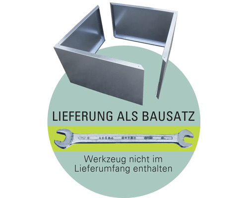 Metallbausatz für Beetumrandung, zur Selbstmontage, Werkzeug nicht enthalten