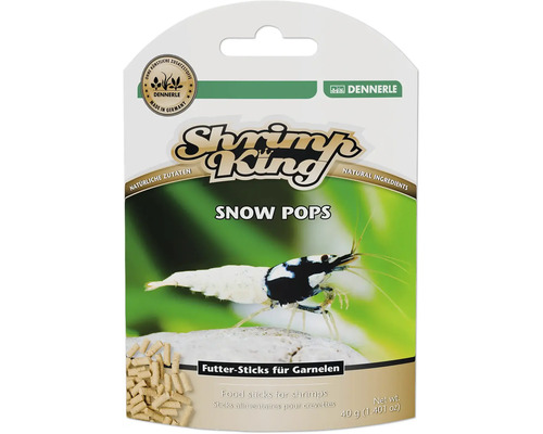 Dennerle Shrimp King Snow Pops Futtersticks für Garnelen 40 Gramm