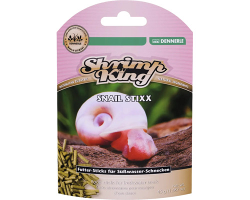 Dennerle Shrimp King Snail Stixx Futtersticks für Süßwasserschnecken 45 Gramm
