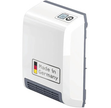 Stiebel Eltron Wandheizlüfter mit digitalem Display und Bedienfeld, Made in Germany.
