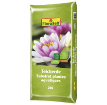 FloraSelf Teicherde 20 Liter Sack für Wasserpflanzen mit Tongranulat zur Wachstumsförderung