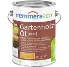 Dose Remmers Eco Gartenholz Öl in Kiefer Intensiv, 2,5 Liter, für Terrassen und Gartenmöbel, rutschhemmend, UV-beständig und feuchtigkeitsschützend.
