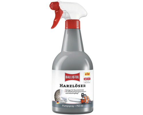 Ballistol Harzlöser Pumpspray 750 Milliliter zur Reinigung von Harzrückständen an Holzbearbeitungsmaschinen