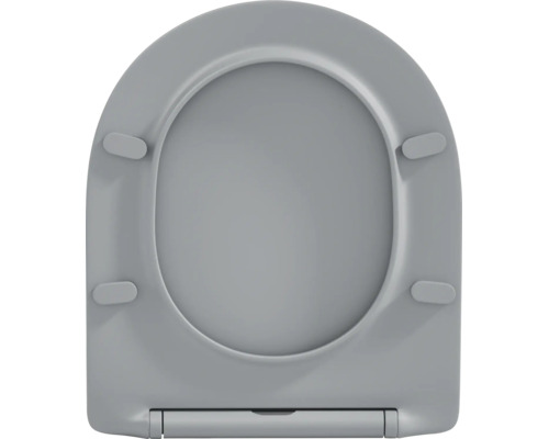 Ein einzelner WC Sitz mit Deckel in runder Form für ein Standard Wand WC.