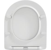 Toilettendeckel aus Kunststoff mit Absenkautomatik und Schnellbefestigung in ovaler Form