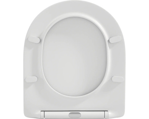 Toilettendeckel aus Kunststoff mit Absenkautomatik und Schnellbefestigung in ovaler Form