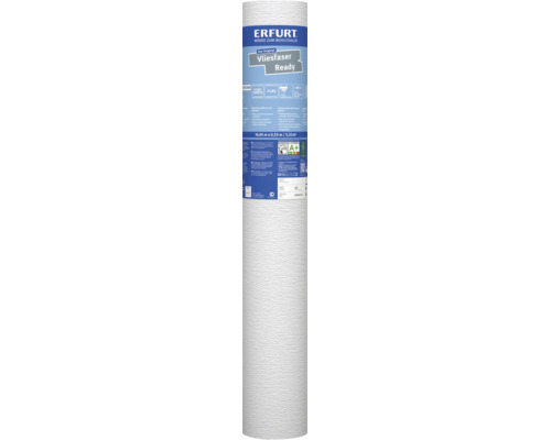 Eine Rolle Erfurt Vliesfaser Ready Tapete, vorgestrichene Vliestapete mit Struktur, 10,05 Meter lang und 0,53 Meter breit.