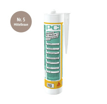 PCI Silcoferm S Silikon Dichtstoff in der Farbe Mittelbraun, 310 Milliliter Kartusche für Innen und Außen.