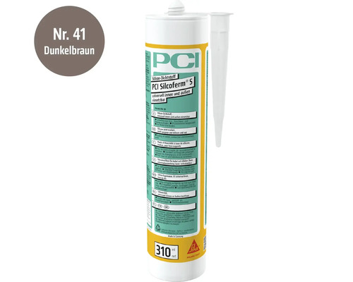 PCI Silcoferm S Silikon Dichtstoff in Dunkelbraun 310 Milliliter Kartusche