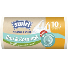 Swirl Abfallbeutel für Bad und Kosmetik 10 Liter 30 Stück aus 100 Prozent recyceltem Kunststoff mit Geruchsneutralisierung