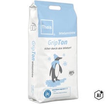 Theis GripTon Winterstreu im 40 Liter Sack mit 20 Kilogramm Inhalt und Blauer Engel Umweltsiegel. (Image AI modified or generated)