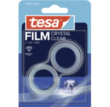 Tesa Film kristallklar, Klebeband in der Doppelpackung mit zehn Metern Länge und fünfzehn Millimetern Breite