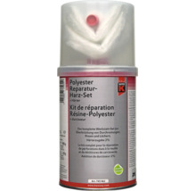Auto K Polyester Reparatur Harz Set mit Glasfasermatte und Haerter zur Reparatur von Karosserieschaeden und Loechern in der Dose