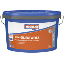 Modulan DIN Objektweiss Innenfarbe 5 Liter Farbeimer für stumpfmatte Wandanstriche