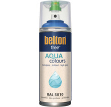 Belton Free Aqua Colours Sprühlack RAL 5010 enzianblau hochglanz für verschiedene Oberflächen
