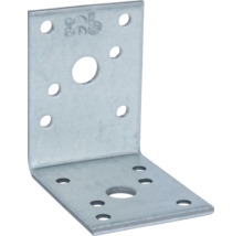 Winkelverbinder aus Stahl mit CE Kennzeichnung zur stabilen Holzverbindung bei Konstruktionen.
