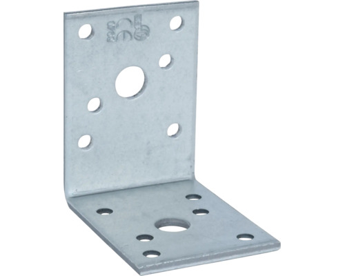 Winkelverbinder aus Stahl mit CE Kennzeichnung zur stabilen Holzverbindung bei Konstruktionen.