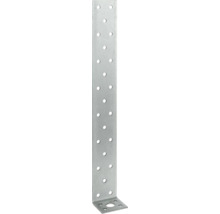 Winkelverbinder aus Stahl zur stabilen Holzverbindung im Bauwesen.