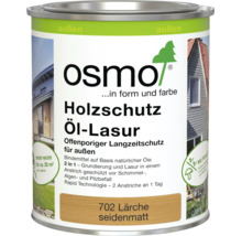 Osmo Holzschutz Öl-Lasur für den Außenbereich, Farbton Lärche seidenglänzend, zum Schutz von Holzoberflächen.