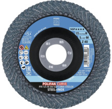 PFERD Fächerschleifscheibe Polifan Curve PFR 125-M Z40 für Stahl und Edelstahl