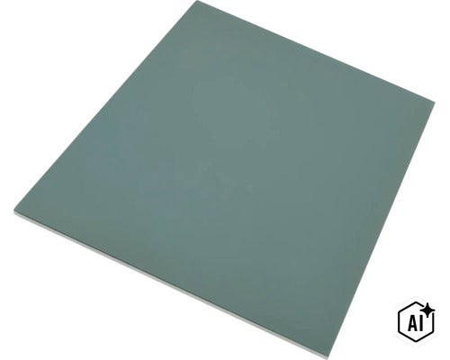 Quadratische Fliese mit glatter Oberfläche in neutralem Design. (Image AI modified or generated)