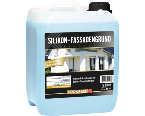 HORNBACH Silikon Fassadengrund 5 Liter Kanister zur Grundierung von Fassaden vor dem Anstrich mit Silikon Fassadenfarben.