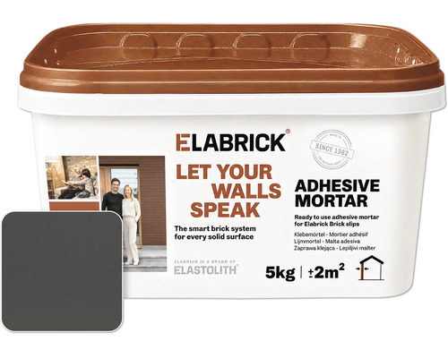 Elabrick Klebemörtel für Riemchen im 5 Kilogramm Eimer für 2 Quadratmeter Fläche
