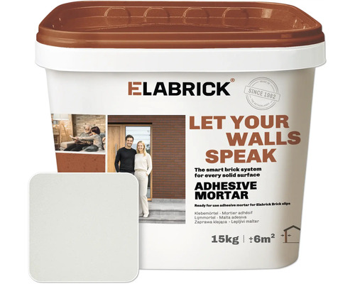 Eimer mit Elabrick Klebemörtel für Riemchen 15 Kilogramm