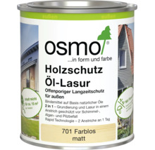 Osmo Holzschutz Öl-Lasur farblos matt für den Außenbereich, offenporige Lasur auf Ölbasis für Holz, in der Dose.