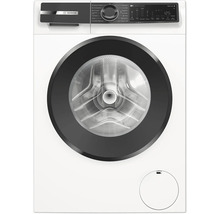 Bosch Waschtrockner Serie 6 mit Frontlader, Digitalanzeige und Drehknopf zur Programmauswahl.