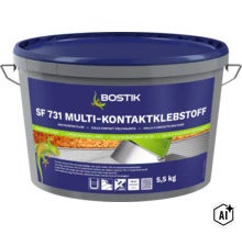 Bostik SF 731 Multi Kontaktklebstoff 5,5 kg Eimer zum Kleben von Bodenbelägen wie Kork, Gummi, PVC und Textil. (Image AI modified or generated)