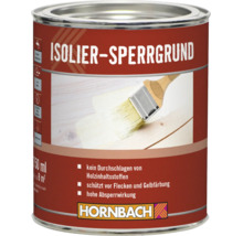 Dose Hornbach Isolier-Sperrgrund zum Streichen von Holzoberflächen mit Pinselmotiv und Produktvorteilen.