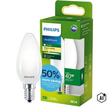 Philips UltraEfficient LED Lampe in Kerzenform mit E14 Sockel, 2,3 Watt, 485 Lumen, warmweißes Licht 2700 Kelvin, 50.000 Stunden Lebensdauer (Image AI modified or generated)