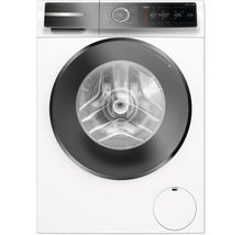 Bosch Serie 8 Waschmaschine mit Frontlader und digitalem Display zur effizienten Wäschepflege.