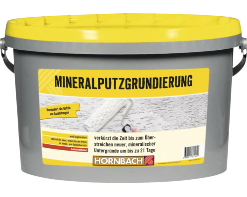 Eimer Mineralputzgrundierung für den Innen und Außenbereich zur Vorbehandlung von mineralischen Untergründen Hornbach Logo