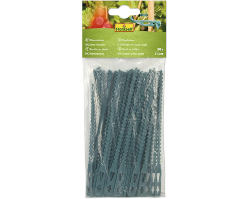 FloraSelf Pflanzenbinder im 50er Pack mit 14 cm Länge zur Befestigung von Pflanzen im Garten.