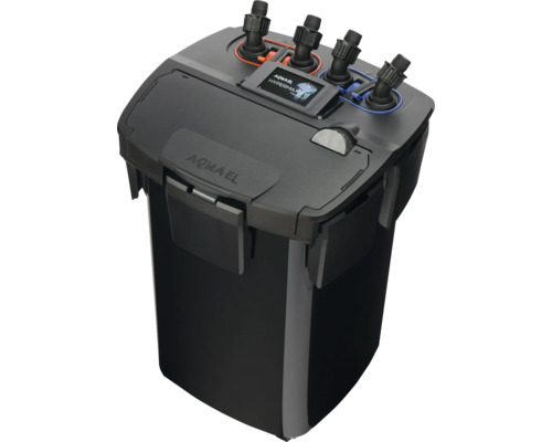 Aquael Hypermax Thermo Außenfilter für Aquarien mit integriertem Display und vier Schlauchanschlüssen