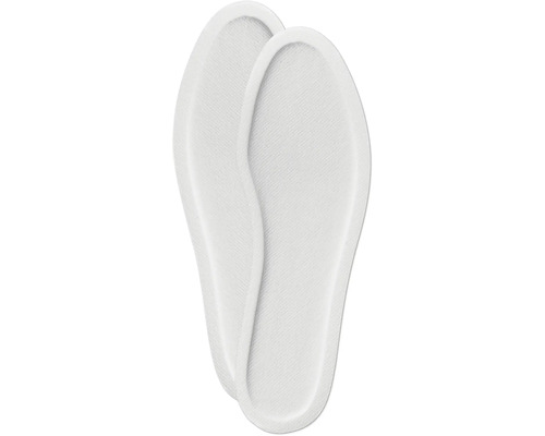 Zwei Schuhsohlen aus Textilmaterial