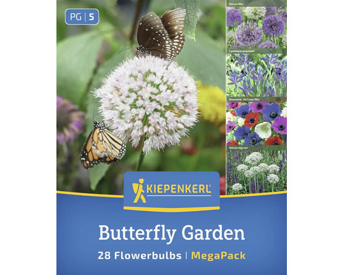 Kiepenkerl Blumenzwiebeln Butterfly Garden Mega Pack mit 28 Blumenzwiebeln für eine insektenfreundliche Blumenwiese mit verschiedenen Sorten.