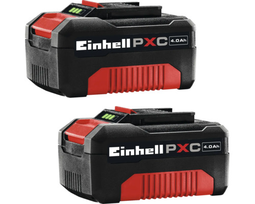 Zwei Einhell Power X-Change Akkus mit 4.0 Amperestunden Kapazität für Elektrowerkzeuge
