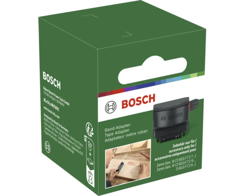 Bosch Bandadapter für Zamo Laser Entfernungsmesser zur Messung von Umfängen und Längen in der Verpackung.