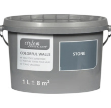 Eimer StyleColor Colorful Walls Wandfarbe im Farbton Stone, 1 Liter für circa 8 Quadratmeter.