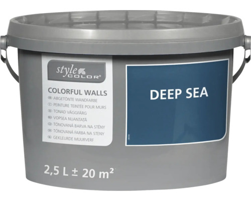 StyleColor Wandfarbe Deep Sea 2,5 Liter Eimer für 20 Quadratmeter Innenanstrich